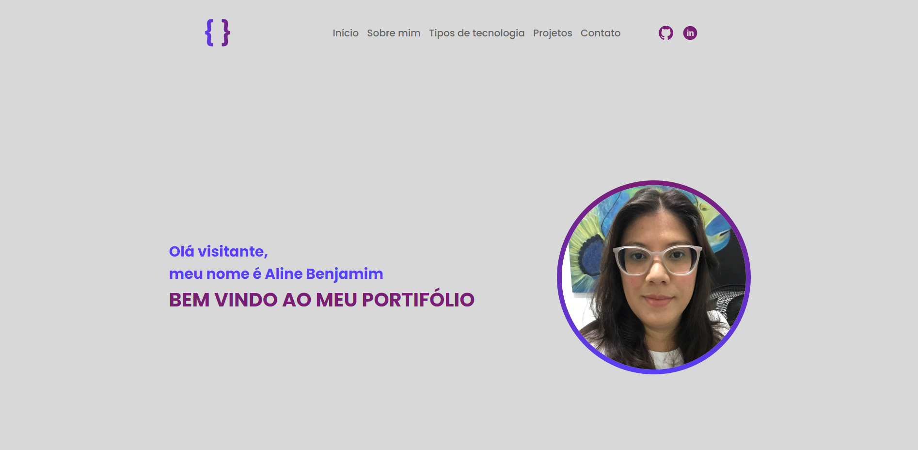 projeto de um site falando sobre meu portifólio